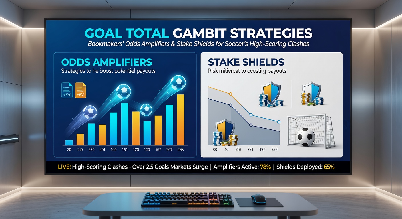 Infographic breaking down goal total promotions with charts on odds boosts and refund triggers in top soccer leagues