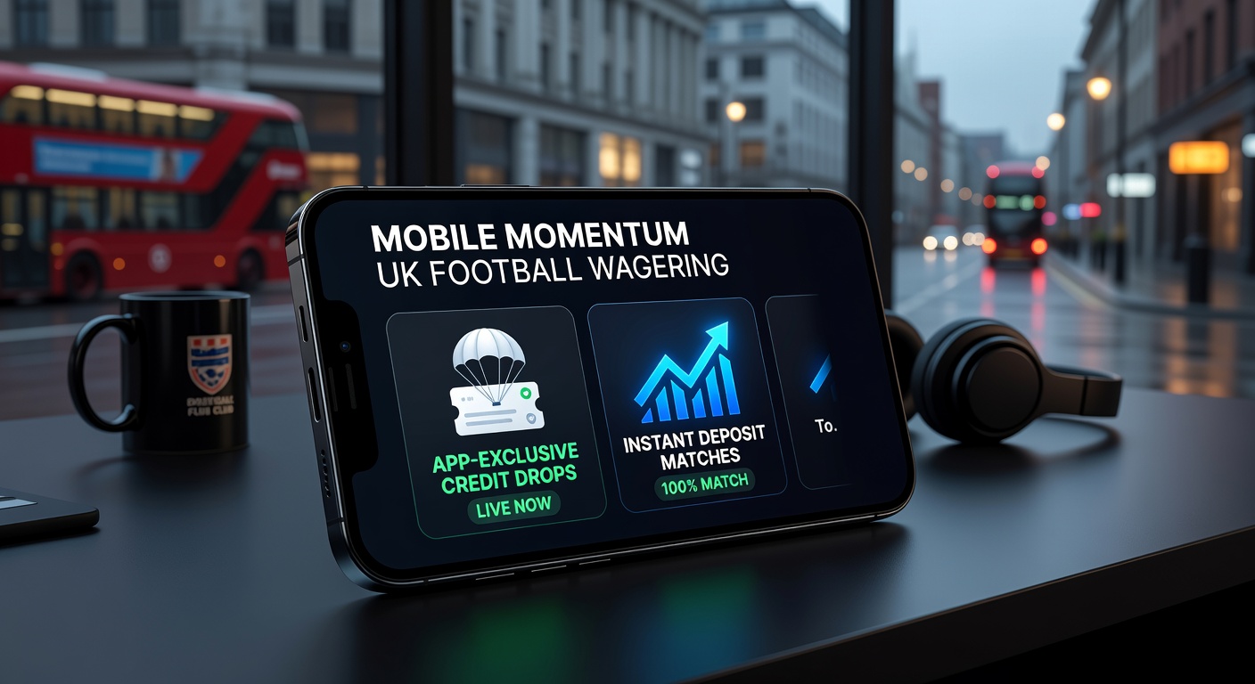 Close-up of a finger tapping a deposit match button on a mobile betting app during a live Premier League match, with instant credit confirmation visible