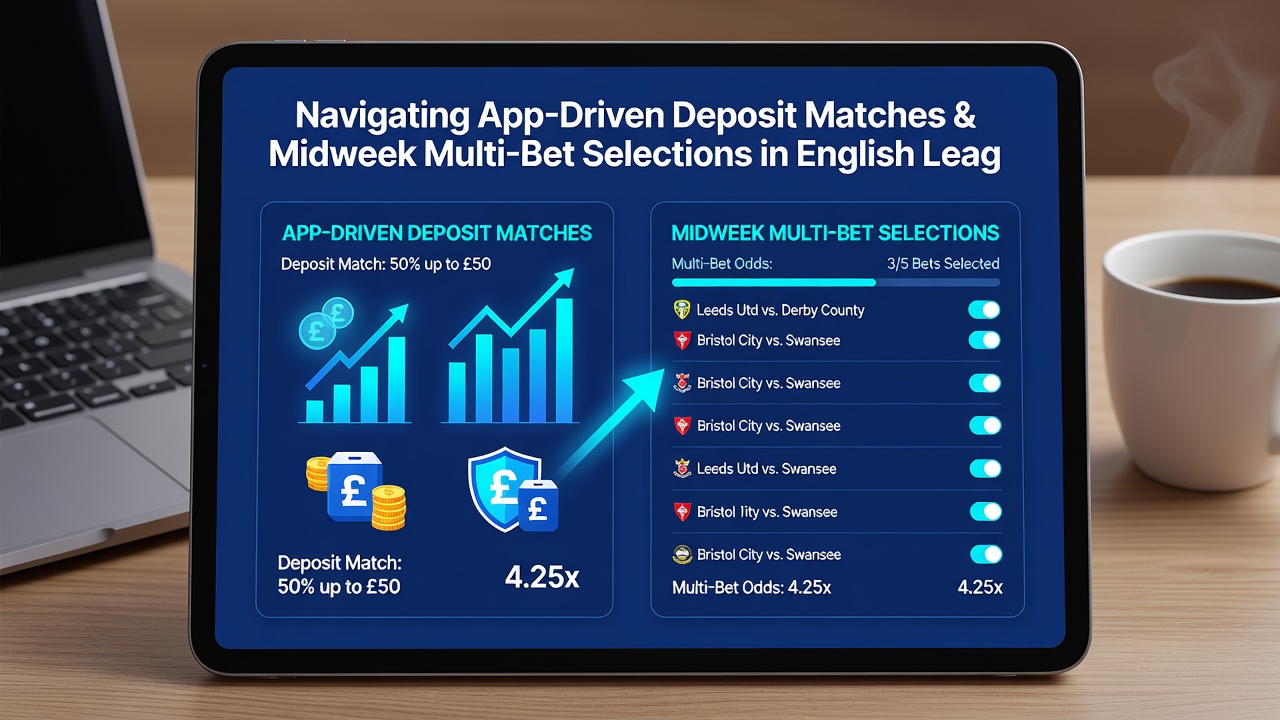 Chart illustrating deposit match activation rates correlated with midweek multi-bet volumes in English football leagues