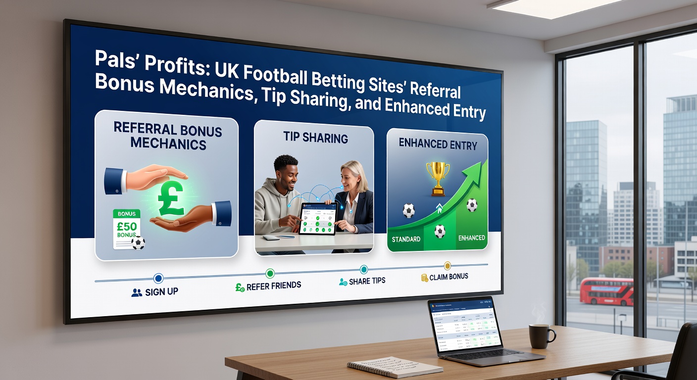 Group of friends celebrating a successful football bet referral on a betting app, with enhanced entry deal notifications visible