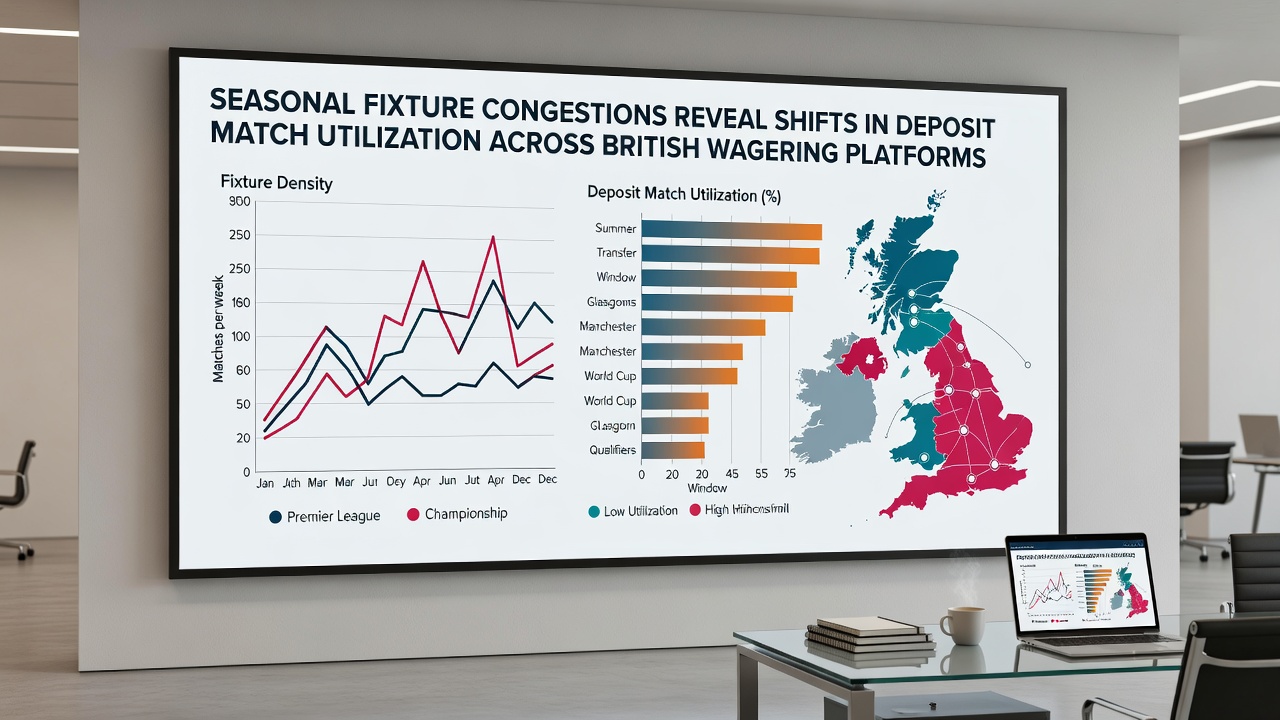 Data charts showing deposit match utilization spikes during congested fixture periods on mobile betting apps
